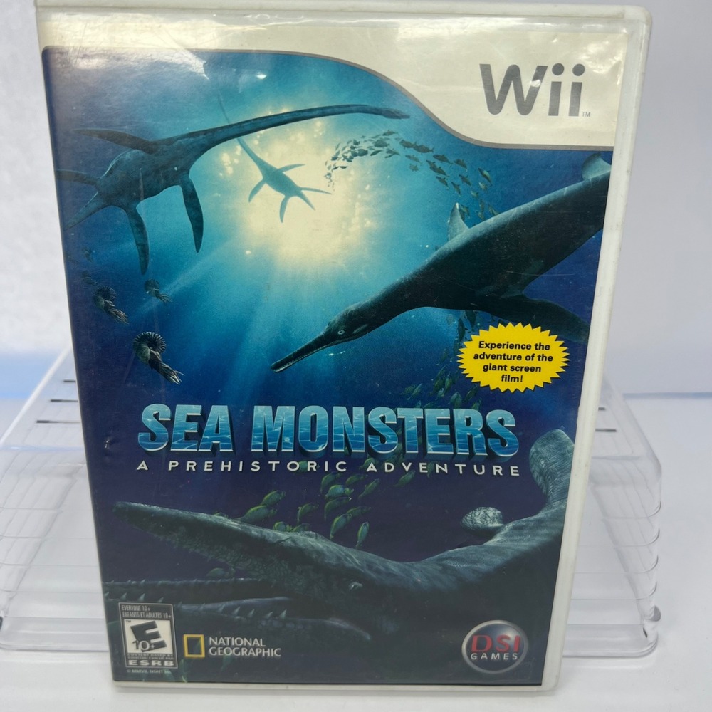 Sea Monsters A Prehistoric‎ Adventure Game Nintendo Wii with Case Disc No Manual